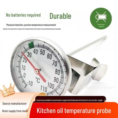 Stainless Steel Kitchen Deep Fry Thermometer for Tempura & Fried Foods