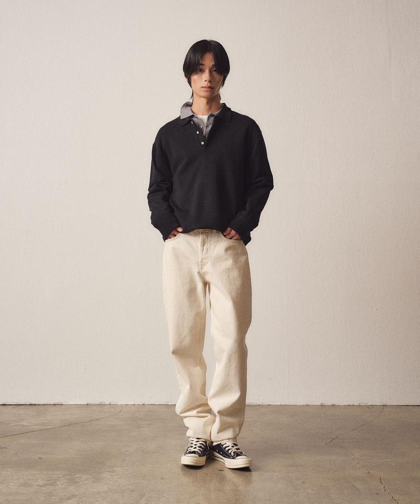 EZIO 3 Buttons Collar Knit_Black