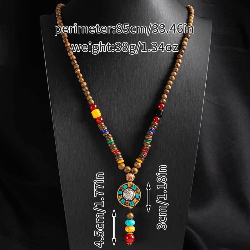 Tibetan Ethnic Sweater Chain Zen Bodhi Necklace: Unisex Retro Scenic Accessory