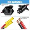 Drag Motor Plug 12V-24V 8/10 Gauge 2 Wire Trolling Motor Universal Boat Motor Quick Connection Socket