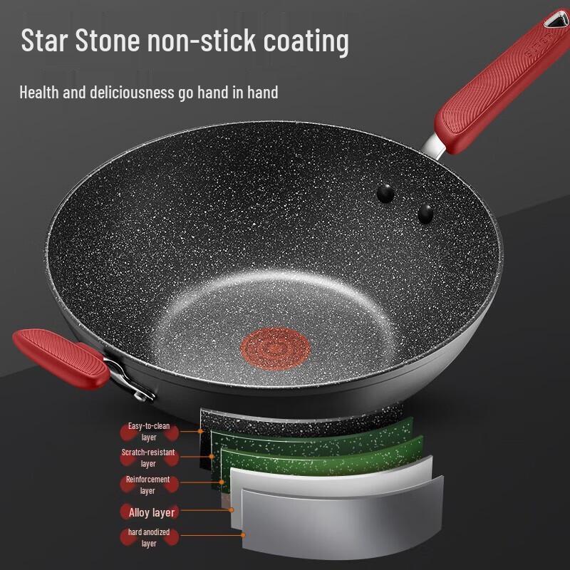 Supor Starlight Series Red Dot Non-stick Wok