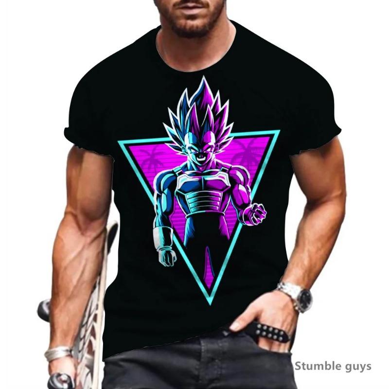 2026 Men's Unisex Anime Dragon Ball Kakarot Tee Goku Vegeta Super Saiyan Oversized TshirtShort Sleeve