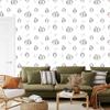 Owls on a light background wallpaper for the living room and bedroom 50x1000