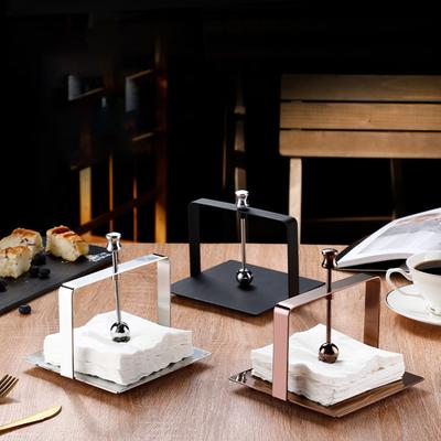 Napkin Holder for Table Rack Cards Towel Letters Storage with Weighted Arm for Countertop Dinning Table Picnics Bar Kitchen