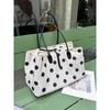Lazy Large-capacity Tote Bag with Cute Polka Dots, Hand-held, Single-shoulder, for Daily Commuting.