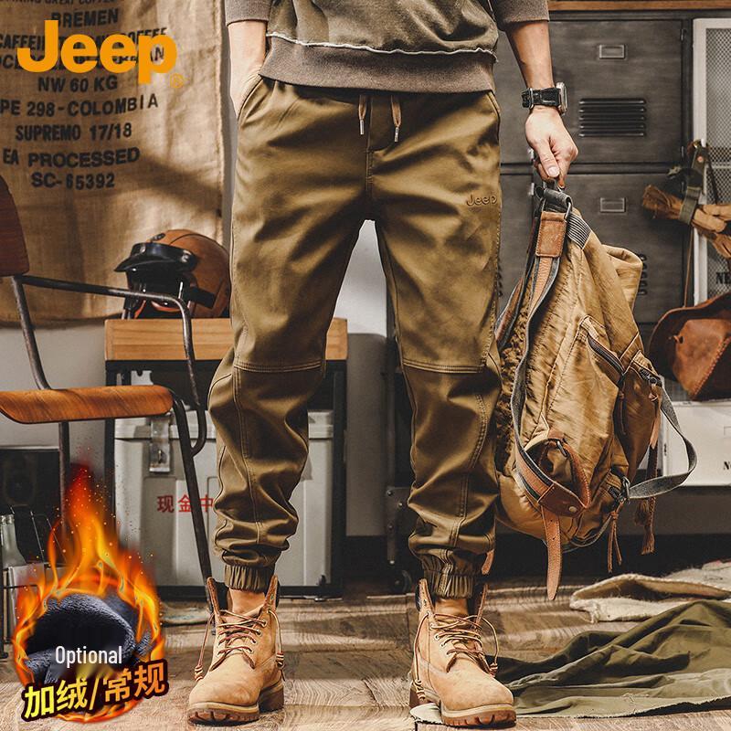 

JEEP Men s Autumn/Winter Loose Tapered Cargo Pants 3XL