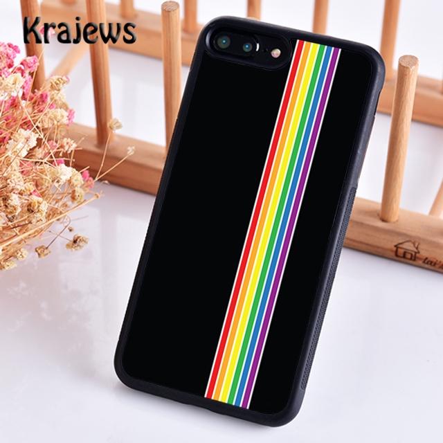 Krajews Gay Pride Flag LGBT Soft Phone Case Cover For iPhone 17 Air 16 15 14 plus 11 12 13 pro max Plus coque Fundas