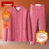 Mo Ou Women's Winter Plush Pajama Set