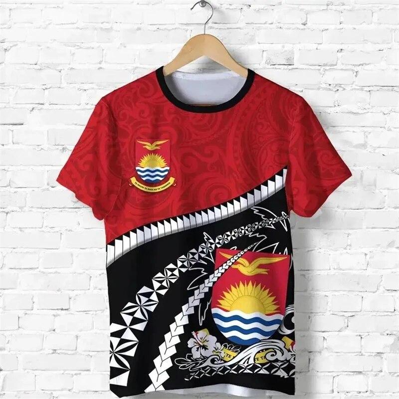 Tricou cu imprimeu cu drapel național KIRIBATI Tricou cu bricolaj Nouă modă Bărbați Femei Streetwear Tricouri Dialy Casual Îmbrăcăminte sportivă Topuri pentru gimnastică Bărbați