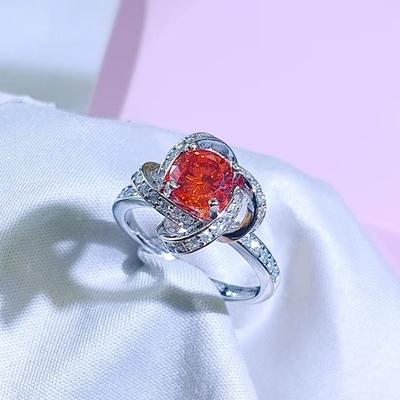 Stejný Imitace Čtyřlístku Zir*****Kroužek na Pero Dámská Móda Čtyřhrotý Vysoce Uhlíkový Diamant Barevný Poklad Kroužek Šperky