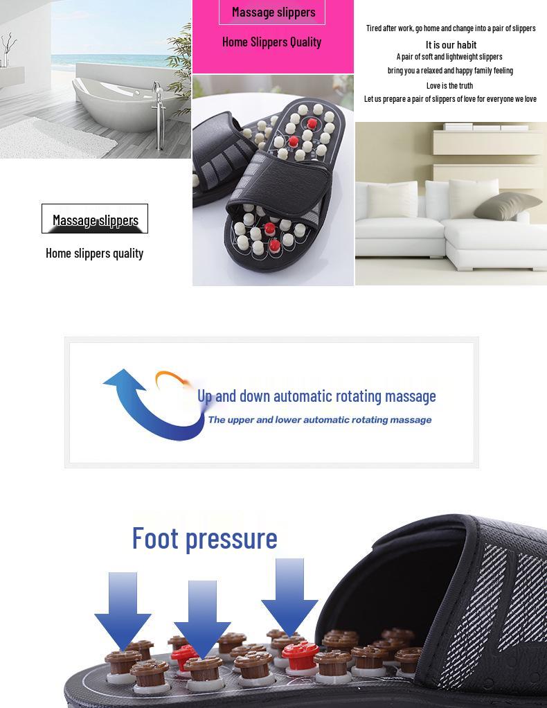Unisex Summer Anti-Slip Massage Slippers for Indoor Use