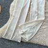Summer Women Casual Smooth Satin High Waist Pant Trouser with Pocket for Girls