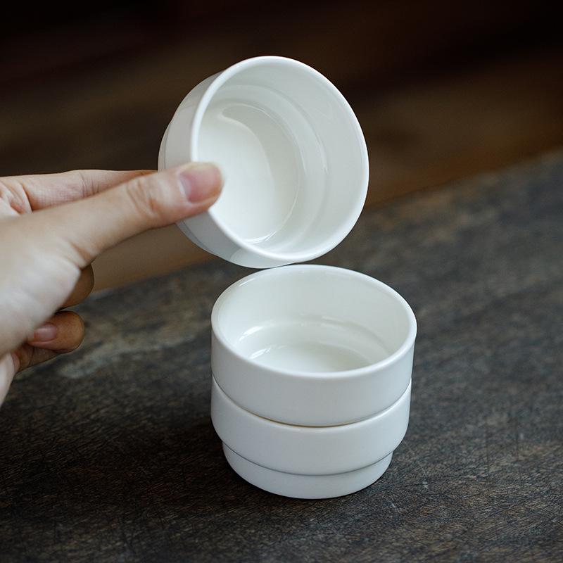 Off-white Dehua Porcelain Dessert & Soufflé Baking Bowl, 2-Pack
