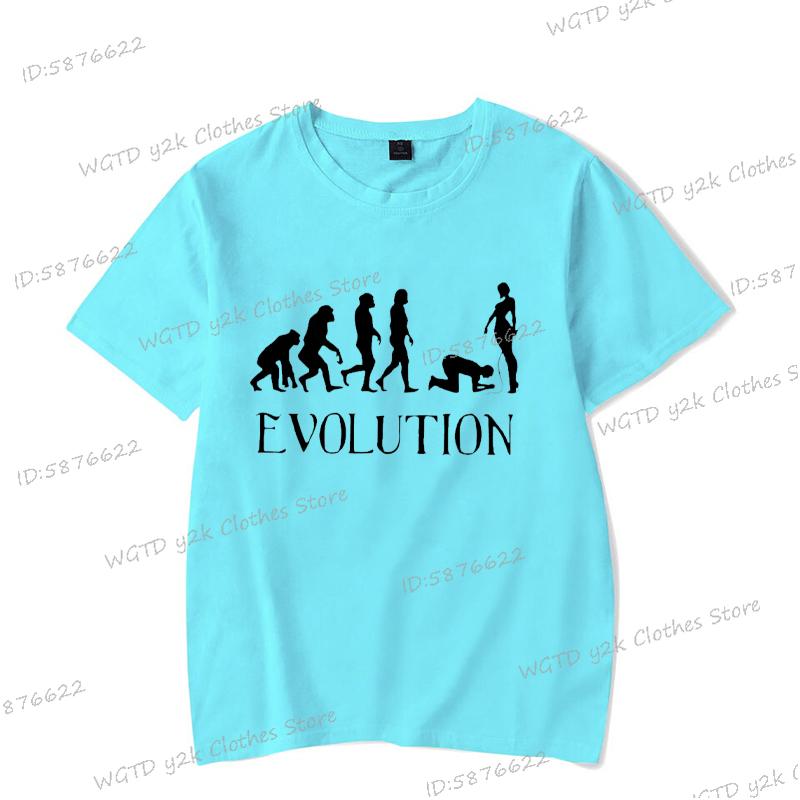 Funny BDSM Evolution T-Shirts for Men Women Harajuku BDSM Evolution Trend Streetwear Round Neck Short Sleeve Unisex T Shirt