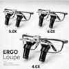Ergo Optical Dental Loupes 48° 6X Flip Up Loupes for Oral Surgery Comfortable Alternative To Bending And Lowering Head