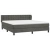 Maison Exclusive - Sommier à lattes de lit et matelas Gris foncé 180x200cm Velours