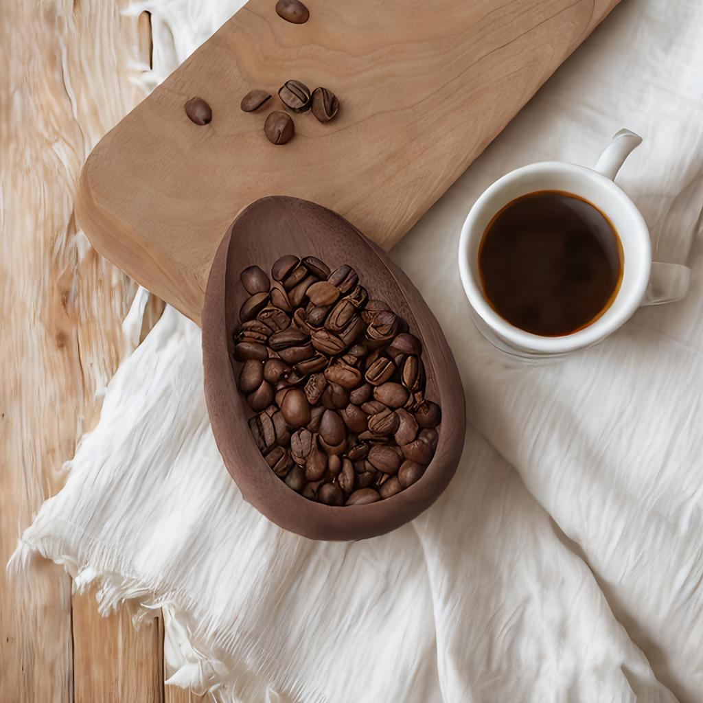 D5 1Pc Wooden Coffee Dosing Cup Tea Storage Tray, Single Dose Measuring Container for Coffee Beans Loose Leaf Tea Dosing Vessel