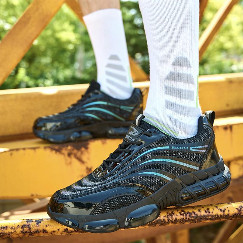 Steel Toe Shoes for Men Women Anti Smashing Anti Puncture Work Shoes Air Cushion Lightweight Safety Shoes Non Slip Sneakers