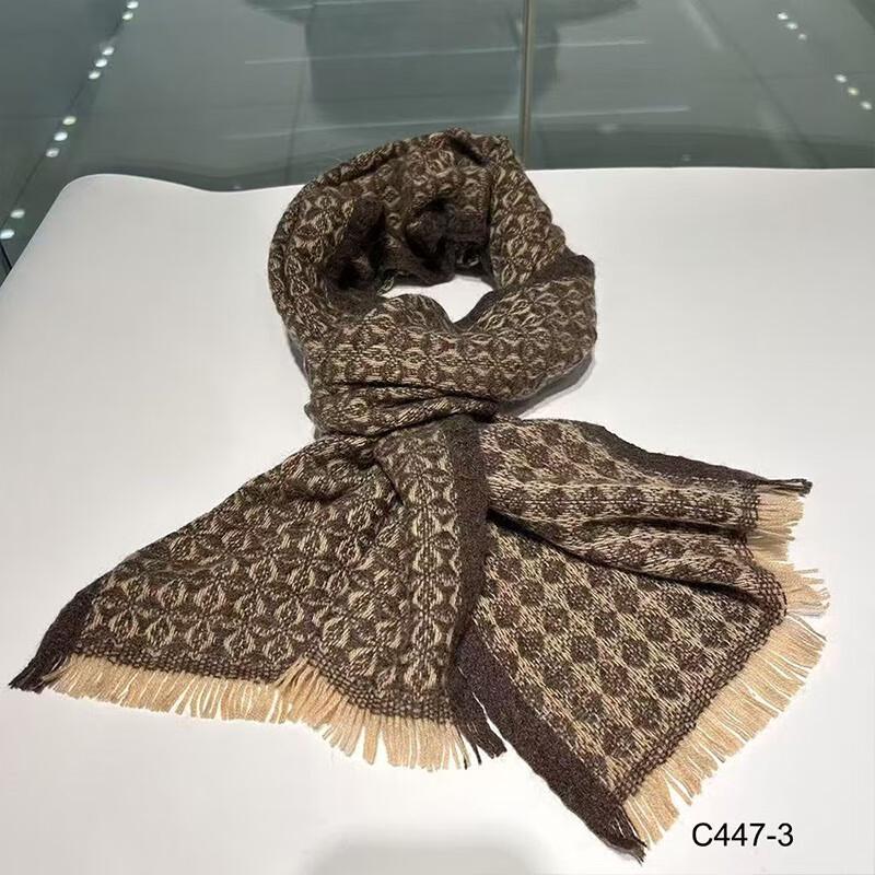 G·TENNA NX-C447 Unisex Cashmere Scarf with Coin Motif