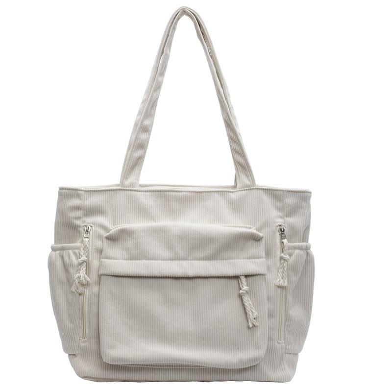 Winter new velvet handbag large-capacity leisure going shoulder bag college student commuting versatile class bag