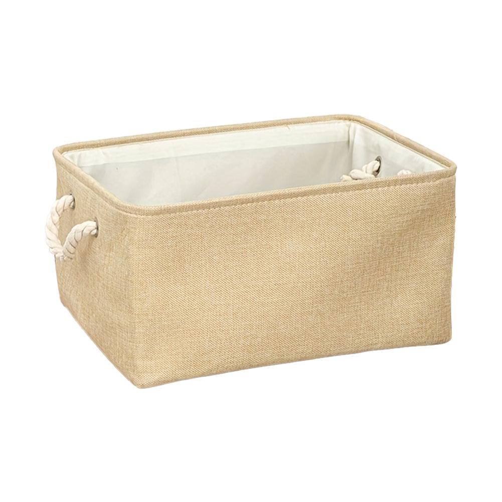 Fabric Storage Basket Home Clothes Toys Sundries Storage Box Foldable Canvas Open Storage Case With Handle Home Organization