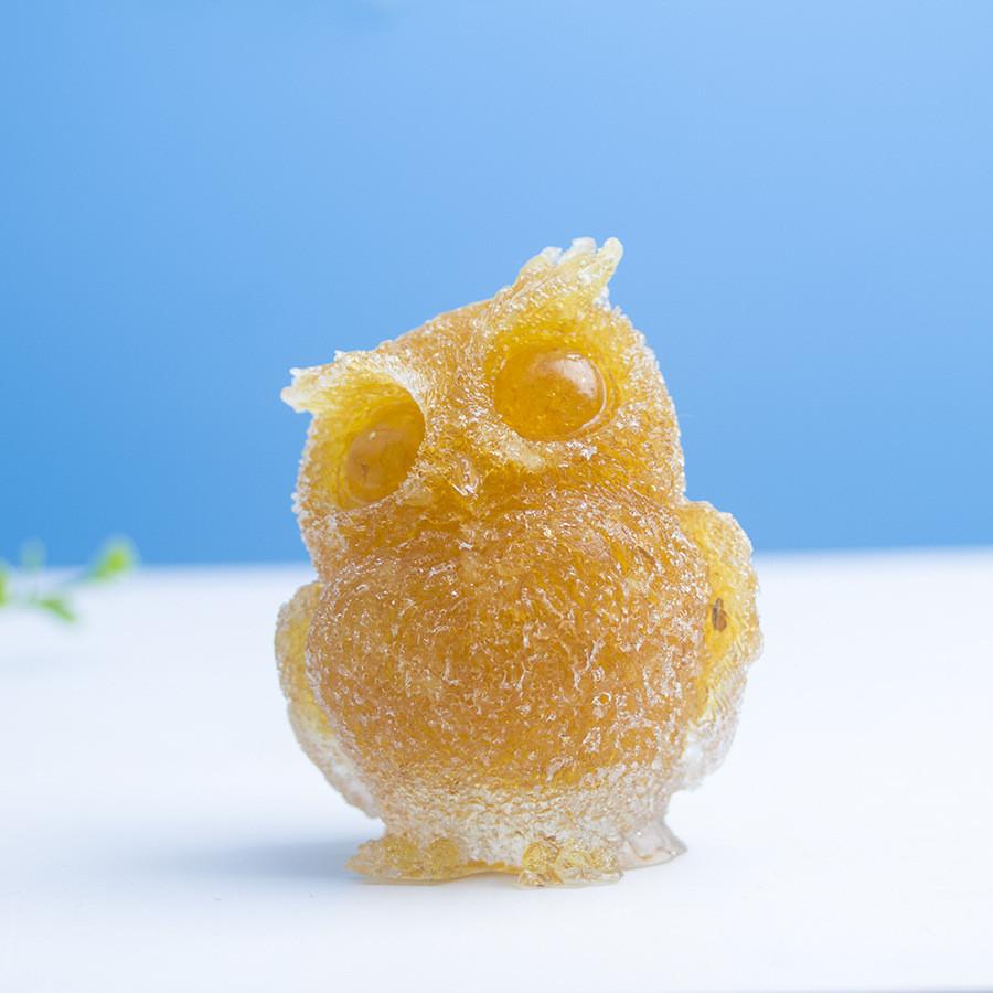Natural Water Crystal Owl Resin Sculpture For Modern Home Decor And Office Space