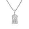 Personalized thorn flower head crown design European and American hip hop people avatar men's pendant street trend zircon pendant necklace