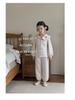 88277 Girls' Velvet Pajama Set - New 2025 Autumn/Winter Home Wear for Kids