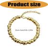Retro Chain Bracelet in Stainless Steel with Lobster Clasp, Rounded Bead Links and Casual Daily Wear Looks for Styling