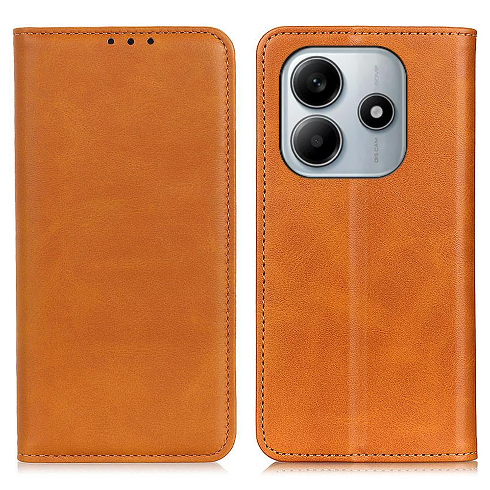 Für Xiaomi Redmi Note 14 4G (163,25 x 76,55 x 8,16 mm) Hülle Spaltleder Flip Wallet Handyhülle