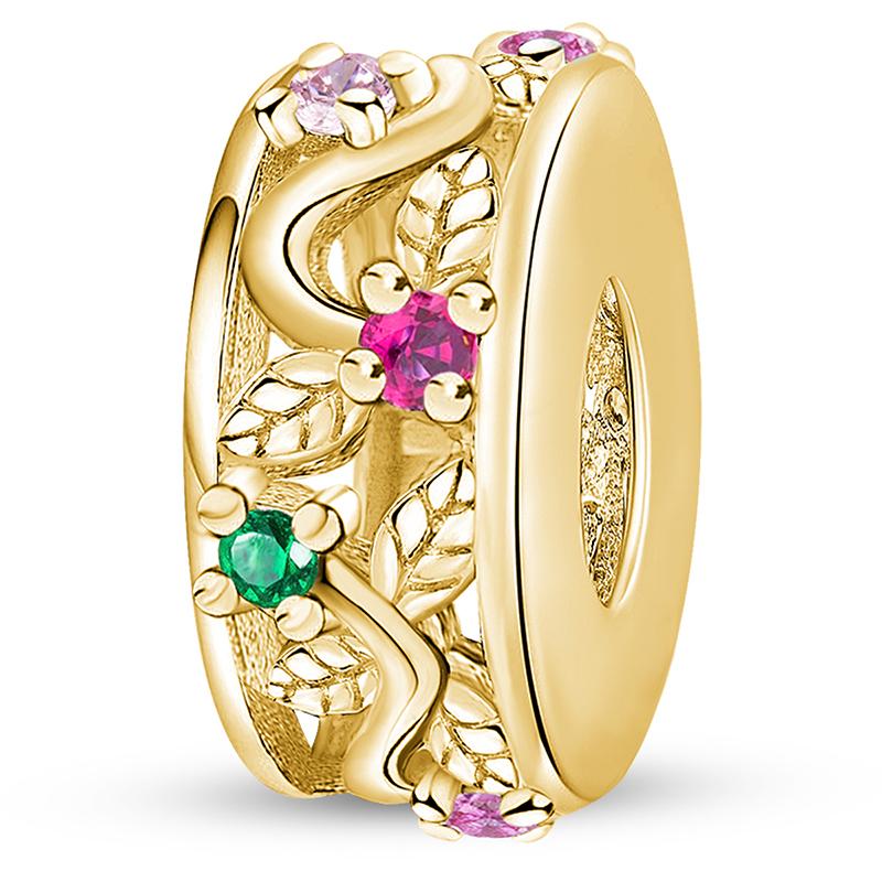 Copper Pink Cake Cherry Pineapple Strawberry Cherry Pendant Charm Ball Suitable For Bracelets Diy Women'S Jewelry