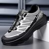 Mode Freizeitwandern Herren Wanderschuhe Rutschfeste Outdoor-Sneaker Schnürung Laufende Mesh-Schuhe Rutschfeste Herren Freizeit-Schuhe Weiche Sneaker