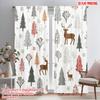 2pcs,2D Plane Printing Curtains Roller Blinds Christmas Reindeer Snowflakes Polyester Woven (without Rod) Art Deco Festive Use