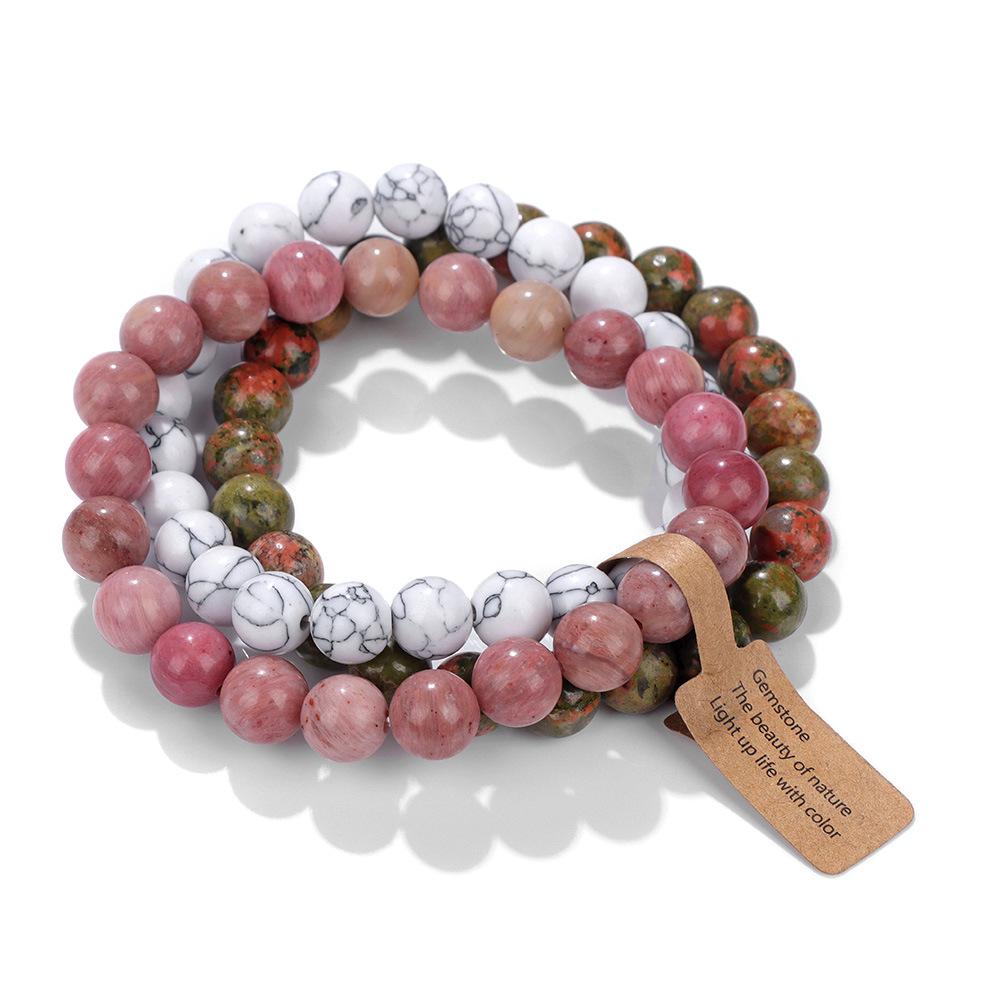 Hot Selling Natural Stone Crystal Beads Multi-Layer Amethyst Bracelets for Women and Men Semi-Precious Fashion Jewelry for All