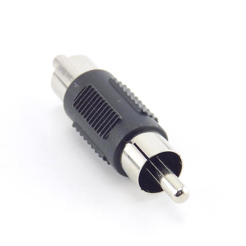 4 Pcs/lot Dual RCA Male To Male RCA Coupler Connector Adapter AV Cable Plug CCTV Connector Video Audio