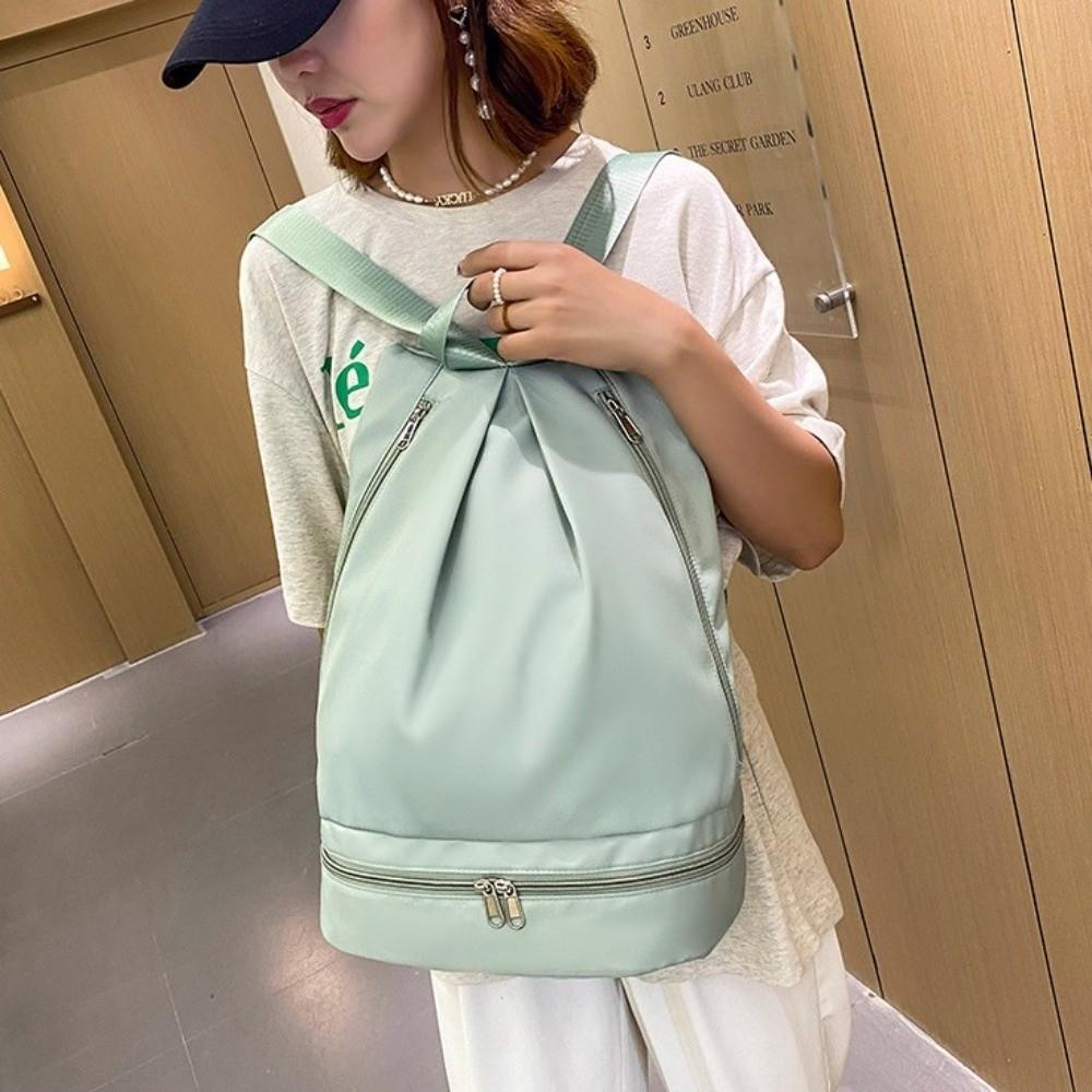 Large Capacity Wet Dry Separation Fitness Bag Zip Backpack Basketball Soccer Pouch  Hiking