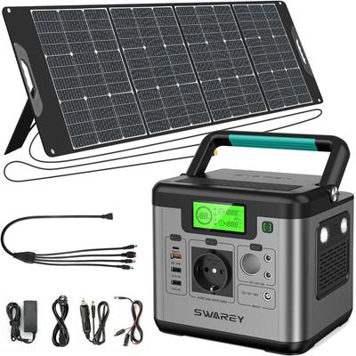 Generator prądu elektrowni 500W(Szczytowa moc 1000 W) SWAREY S500 Pro 518Wh Solar Generator Power Bank Ładowarka Z Panelem Słonecznym 200W