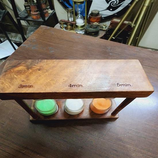 Handcrafted Wood, Glass Sand Timer for a Timeless Touch 12.7 Cm Beautiful Gift for Christmas, Wedding Gift, Father's Day, Mother's Day Gift