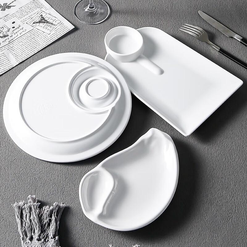 Berlain White Melamine Dumpling Plates (10-Pack)