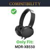 SOULWIT Headband Replacement Pad Kit for Sony Headband Upper Cushion Cover Compatible Headstrap Repair Easy DIY Installation Black MDR-XB550 (XB550