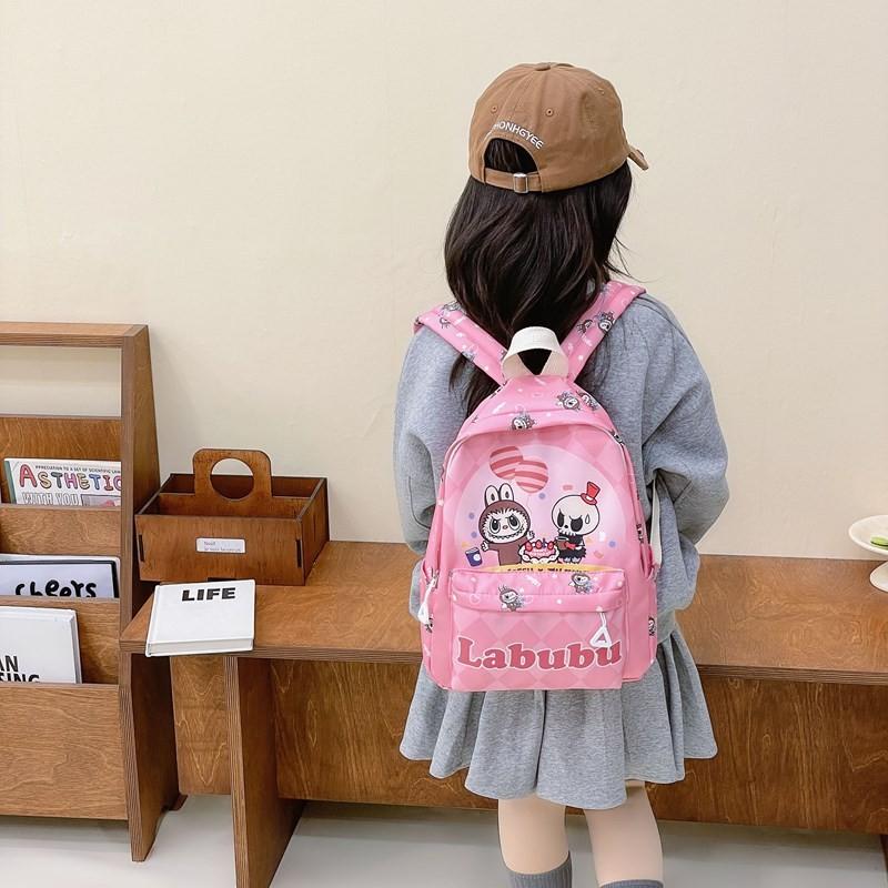 Cute Nylon Colorful Backpack For Kids With Air Cushion Straps Ideal For School Use