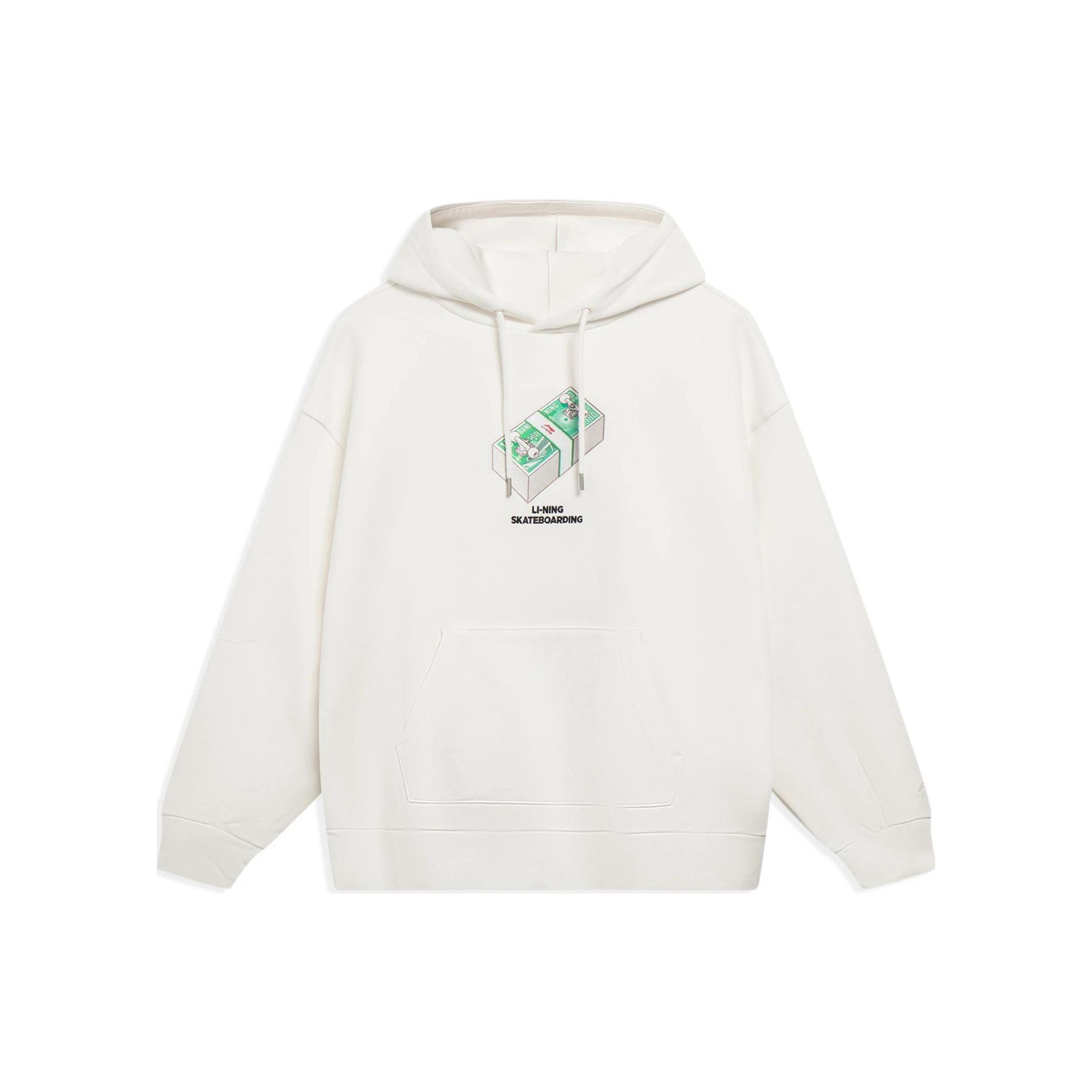 Li Ning Sweatshirts Unisex Ivory Hooded Moderate Other AWDT227-2 S