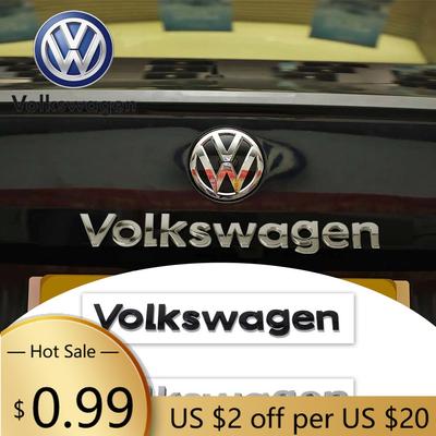 For VOLKSWAGEN VW 3D ABS Plastic Emblem Car Body Rear Trunk Sticker Badge Decoration Car Accessorie For Volkswagen VW Golf Blue 