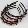 Elegant Rhinestone Bangs Clip Headband Plum Blossom Shiny Flower Hair Hoop  Daily