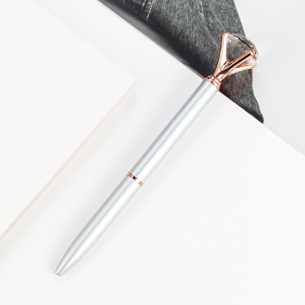 1pcs Upscale Diamond Metal Ballpoint Pens Business Office Gift Pen Creative School Supplies Stationery For Kids Writing Pens