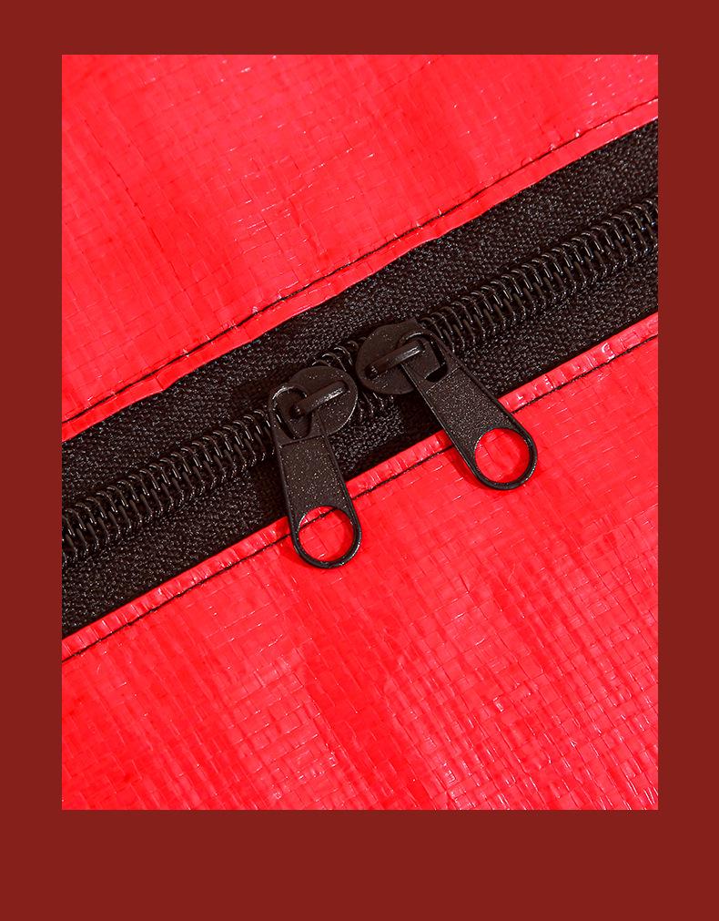 Rote große Weihnachtsbaum-Aufbewahrungstasche mit hoher Kapazität - Feuchtigkeits- und staubdicht mit Reißverschluss