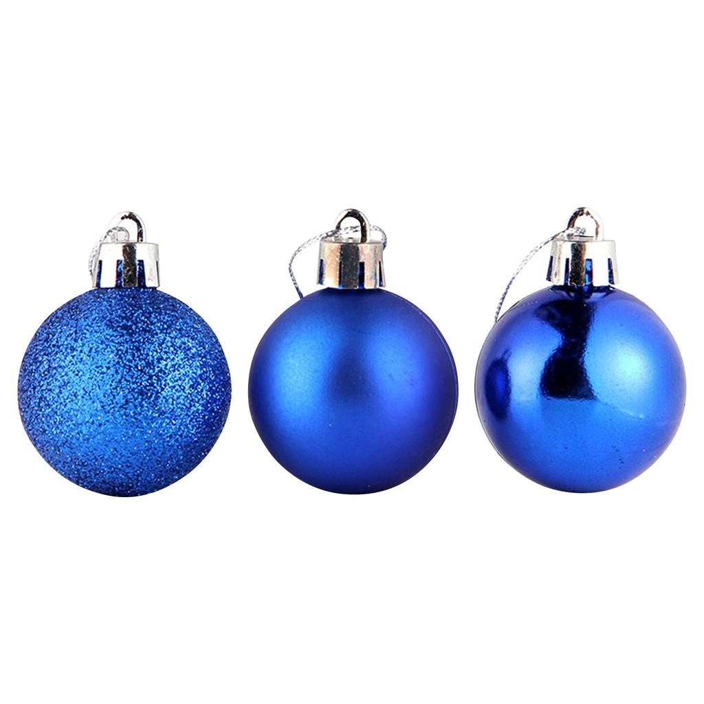 Christmas Decoration 4cm 24 Christmas Ball Hanging Decoration Bright Barrel Ball Electroplated Plastic Ball