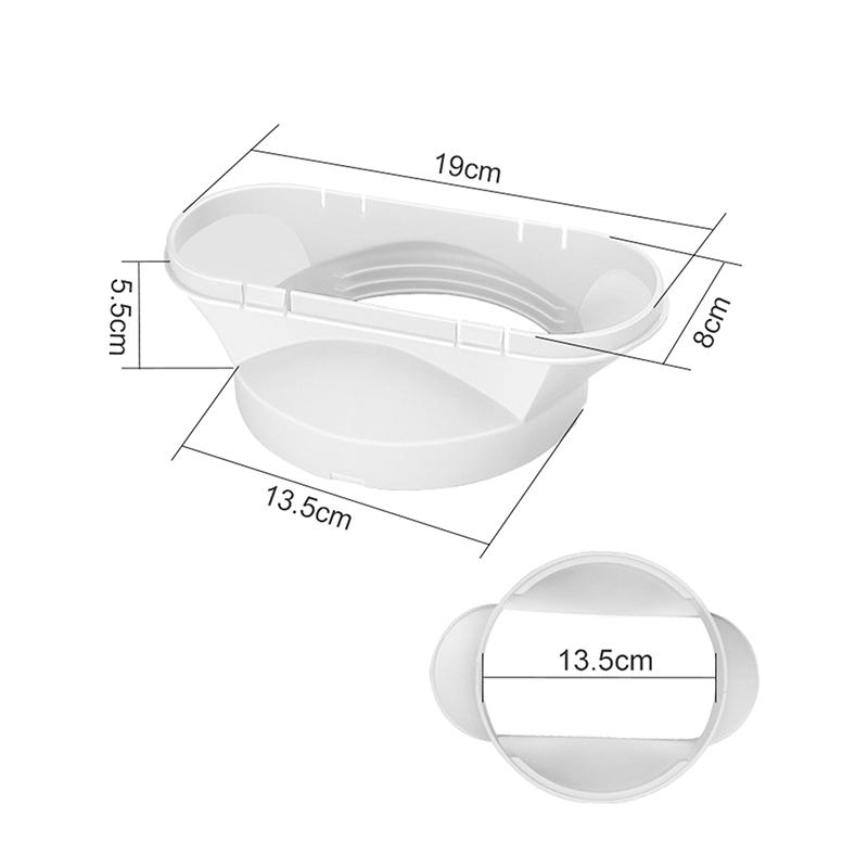 Air Conditioner Window Vent Kit 43-140Cm Flat Mouth Ac Exhaust Hose Coupler Adjustable Window Seal Universal Duct Extension Pipe