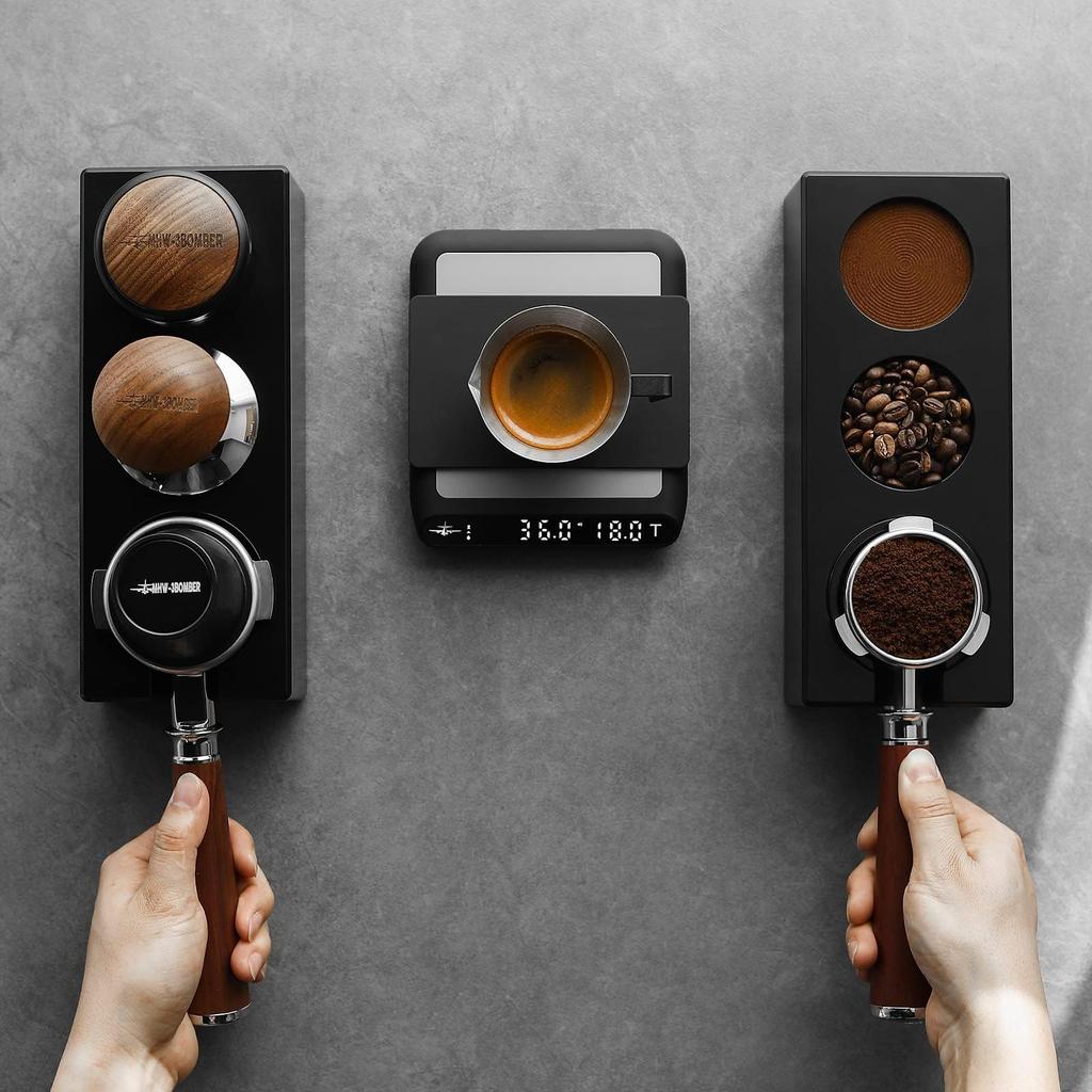 MHW-3BOMBER Espresso Tamper Mat, 51-58mm, Multi-Function Tamper Stand, ABS Coffee Tamper Mat, Coffee Supplies (51/53/54/58mm) CH6719