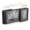 Sleek Bedside Alarm Clock Radio Large Dual Display Screen With Adjustable Brightness USB Port Sleep Timer FM76~108MHz FM Radio